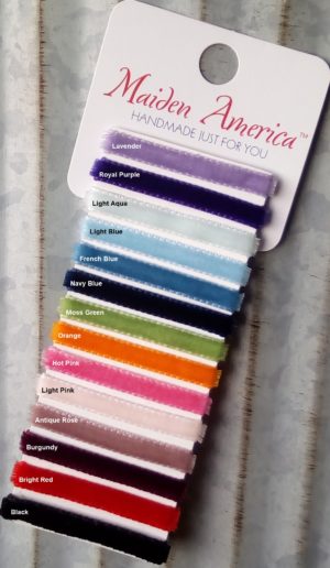 Color Ways - Narrow Velvet with color names