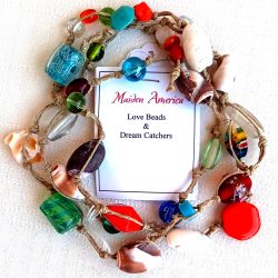 Designer Jewelry Necklace hand made in USA – Blue Skies and Candy - display image