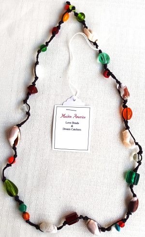 Designer Jewelry Necklace hand made in USA – Jewel Tone Meditation - display image
