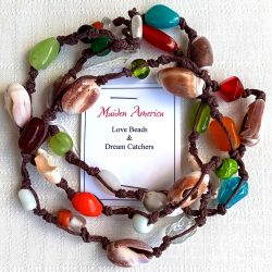 Designer Jewelry Necklace hand made in USA – Rainbow Walk Meditation - display image